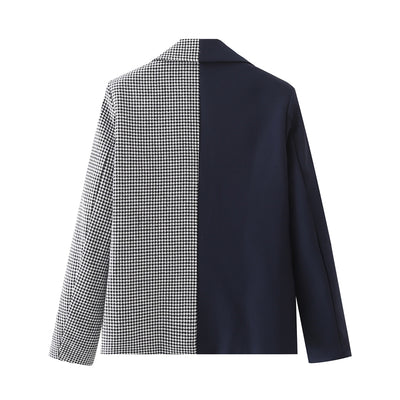 Saco Casual Bicolor Cuadros Houndstooth - Image 9