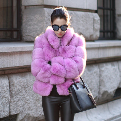 Abrigo de Piel Haining para Mujer - Largo Medio Invierno - Image 20