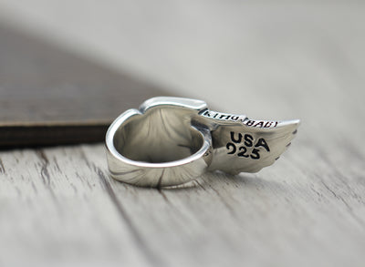 Anillo de Alas Personalizado Estilo Vintage - Image 7