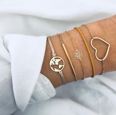 Set de Pulseras Bohemias Vintage con Cuentas y Amuletos para Mujer - Image 28