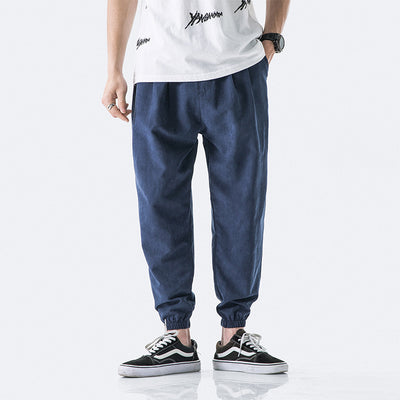 Pantalones Casuales Hombre Corte Suelto Tendencia Harlan Color Sólido - Image 6