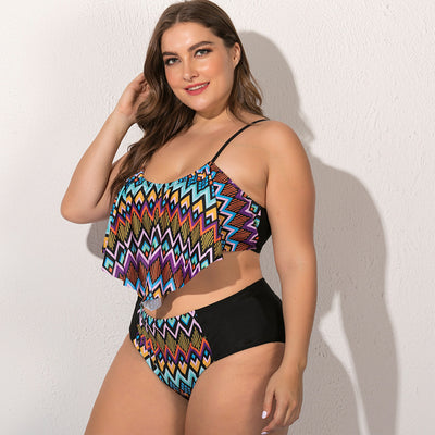 Traje de Baño Rayas Diamante Bicolor - Image 4