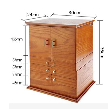 Joyero de Madera Multicapa Estilo Europeo Retro Gran Capacidad