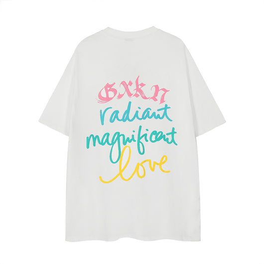 Camiseta Unisex con Estampado de Letras Pintadas a Mano - Image 5