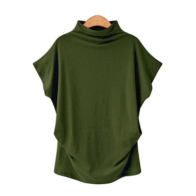 Blusa Cuello Alto con Mangas Murciélago