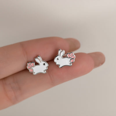 Aretes de Corazón Blanco Conejo Dulce - Diseño Femenino Tierno - Image 9