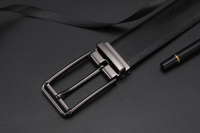 Cinturón de Cuero Genuino para Hombre con Hebilla Cruzada - Image 8