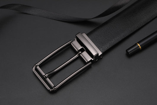 Cinturón de Cuero Genuino para Hombre con Hebilla Cruzada - Image 8