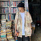 Camisa Chaqueta de Manga Corta Estampada