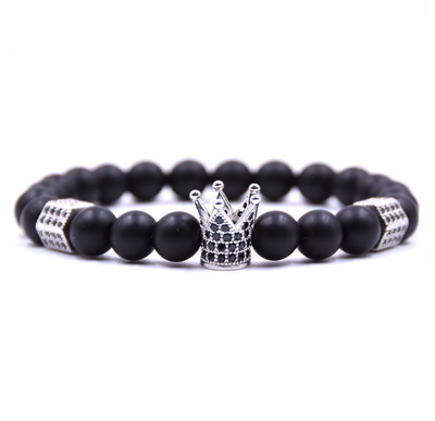 Pulsera de Cobre con Incrustación de Micro Corona y Circonita Blanca Natural - Image 7