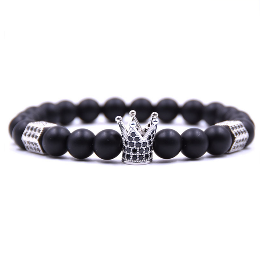 Pulsera de Cobre con Incrustación de Micro Corona y Circonita Blanca Natural - Image 7
