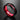 Men's 8mm Black and Red Tungsten Carbide Ring Matte Finish Beveled Edges