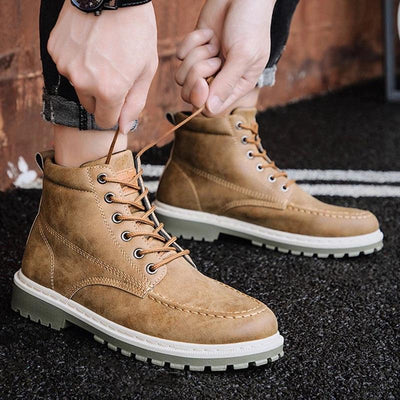 Botas Martin de Cuero para Hombre - Estilo Británico Motociclista - Image 5