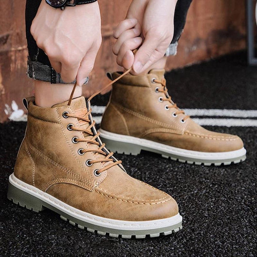 Botas Martin de Cuero para Hombre - Estilo Británico Motociclista - Image 5
