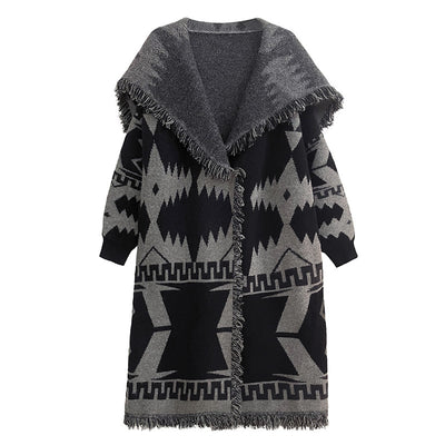 Cardigan Tejido Largo Holgado para Invierno - Abrigo de Punto Cómodo - Image 5