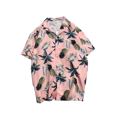 Camisa Hawaiana Estampada Completa con Cuello Vuelto para Hombre - Manga Corta Verano - Image 7