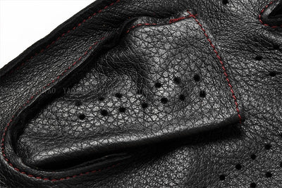 Guantes de Cuero Mitad Dedo para Motociclismo y Actividades al Aire Libre - Image 48