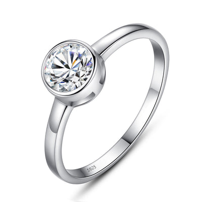 Anillo de Plata Elegante Ruili para Compromiso