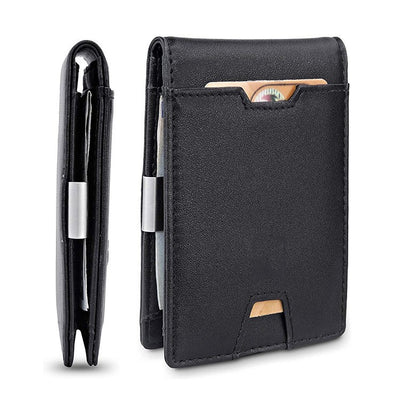 Cartera Minimalista de Cuero Fibra con Clip para Dinero y Tarjetas - Image 11