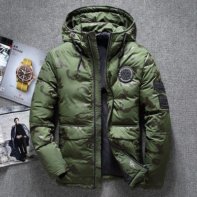 Chaqueta de Plumón Camuflada Impermeable Slim Fit para Hombre - Image 3