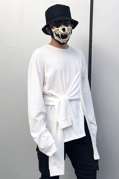 Camiseta Manga Larga con Cortes Asimétricos y Corte Holgado - Image 6