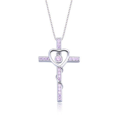 Collar Colgante Cruz Plata 925 con Circonitas para Mujer - Image 11