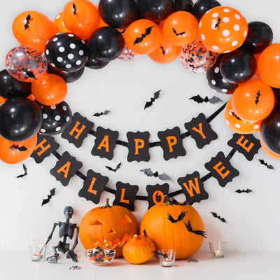 Pegatinas de Murciélagos Halloween Naranja y Negro para Decoración de Fiestas - Image 3