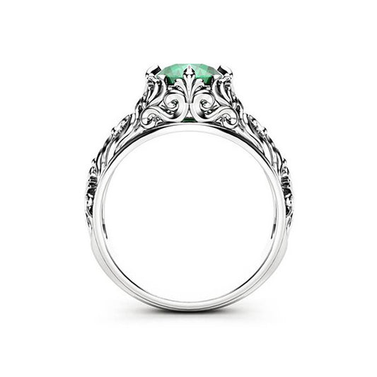 Anillo de Dama con Circonita Esmeralda