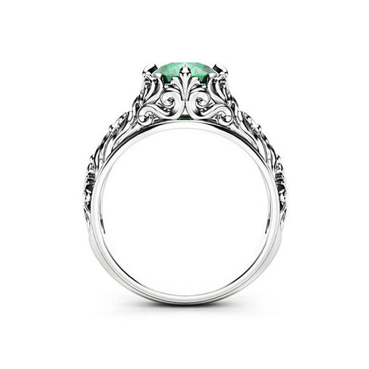 Anillo de Dama con Circonita Esmeralda