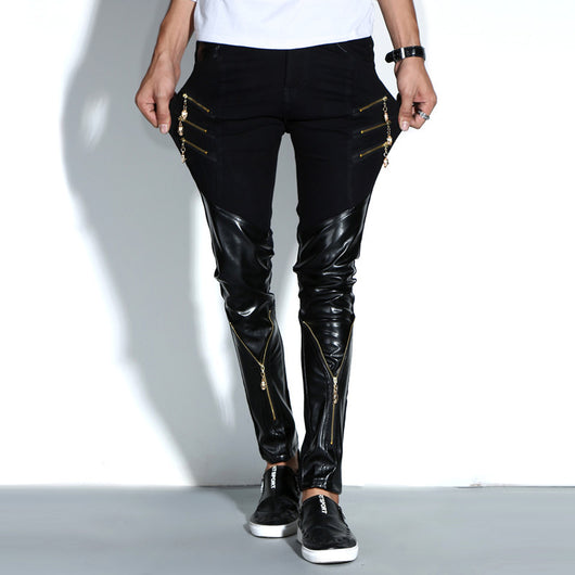 Pantalones de Cuero PU Ajustados Estilo Motociclista - Image 7