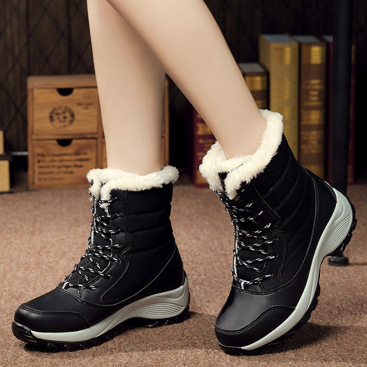 Botas de Nieve Impermeables para Mujer con Forro de Terciopelo - Image 5