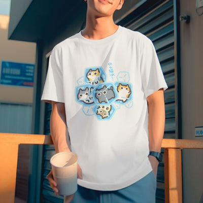 Camiseta Gris de Algodón Puro Holgada para Verano