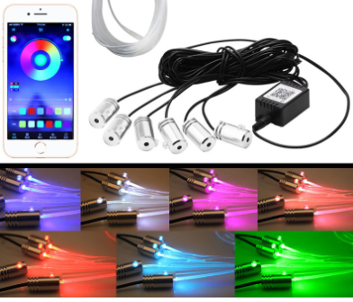 Luz Ambiental para Auto con 64 Colores y Control Inteligente - Image 9