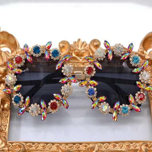 Gafas de Sol Estéreo con Girasoles de Rhinestones para Mujer - Image 4