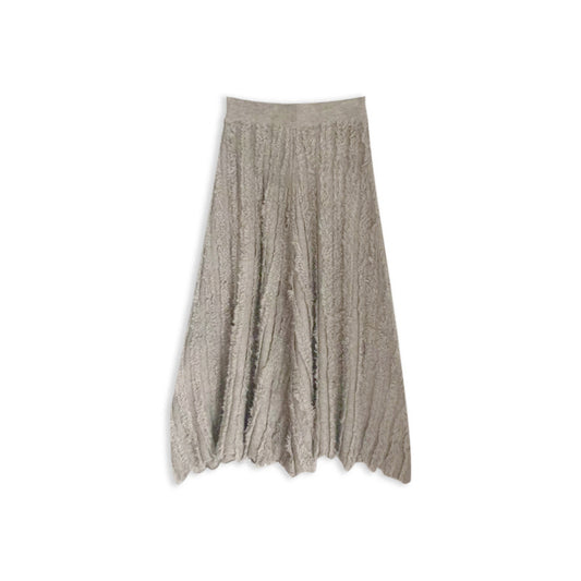 Falda Tejida Irregular Cintura Alta Midi para Mujer - Image 2