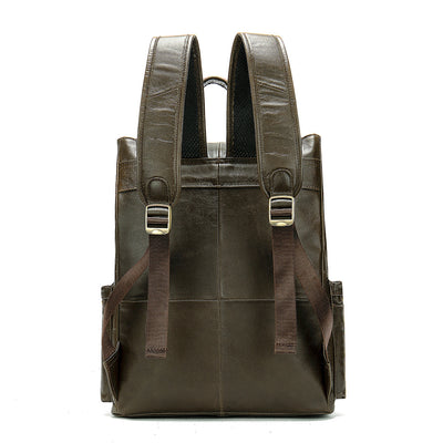 Mochila de Cuero Crazy Horse con Solapa - Image 2
