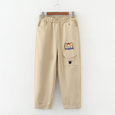 Pantalones Rectos Infantiles con Bordados Divertidos para Primavera - Image 10
