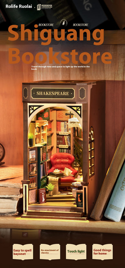 Estantería Decorativa Puzzle Ruolai - Organizador de Libros Modelo 3D - Image 12