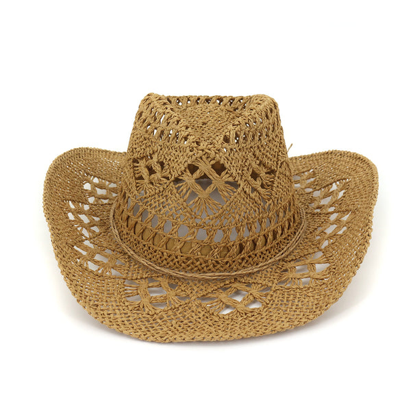 Sombrero Vaquero de Paja para Viajes - Protección Solar con Estilo Occidental