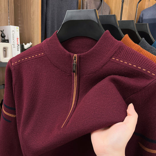 Suéter de Cuello Alto Grueso para Hombre - Lana Cálida Invierno Casual - Image 4