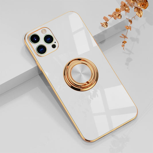 Funda para Teléfono con Anillo Galvanizado Color Sólido - Image 2