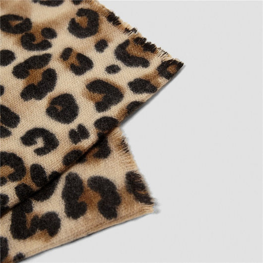 Bufanda Chal de Cachemira con Estampado Leopardo para Mujer - Image 15