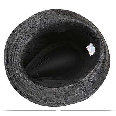 Sombrero de Ala Ancha Tartán con Textura PU - Colección Otoño Invierno - Image 4