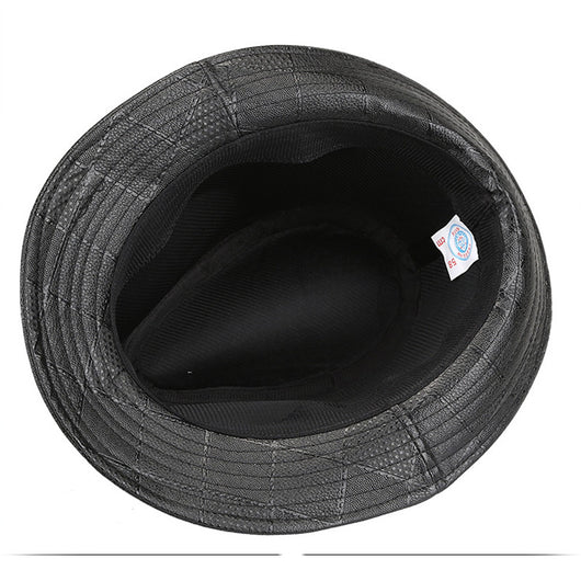 Sombrero de Ala Ancha Tartán con Textura PU - Colección Otoño Invierno - Image 4