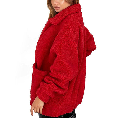 Abrigo Casual Mujer Otoño Invierno Lana Peluda Suelto Europeo - Image 2