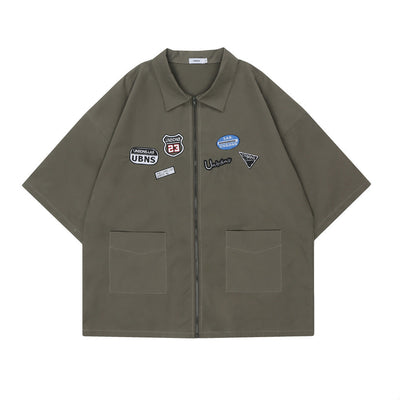 Camisa Suelta con Bordado y Cierre Frontal para Hombre y Mujer - Image 16