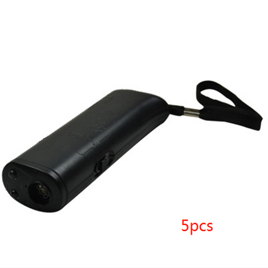 Yellow and black ultrasonic dog training devices with wrist straps, one in retail packaging. - Image 16
