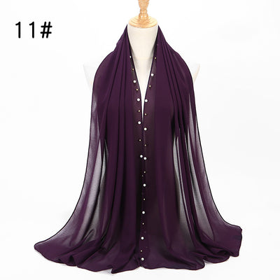 Pañuelo Hijab de Gasa Perla con Brillo - Image 8