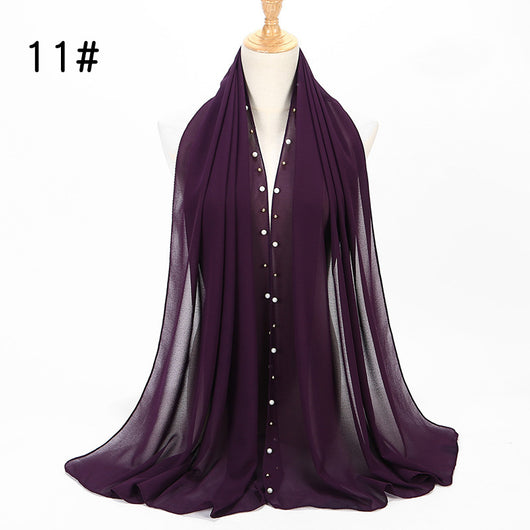 Pañuelo Hijab de Gasa Perla con Brillo - Image 8
