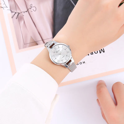 Reloj de Pulsera Mujer con Malla de Aleación y Movimiento de Cuarzo - Image 5